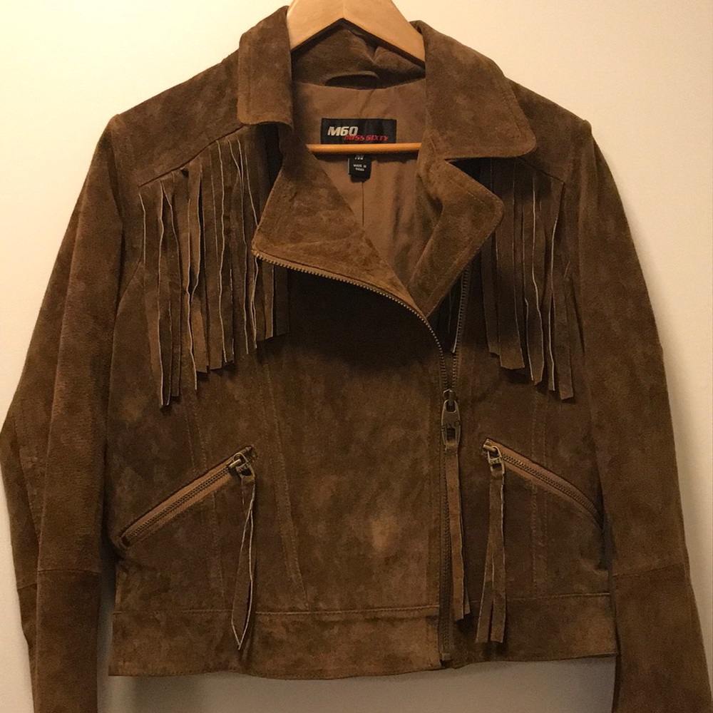 Miss Sixty Fringe Suede Jacket sz. M
